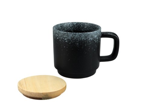 Kubek ceramiczny z przykrywką