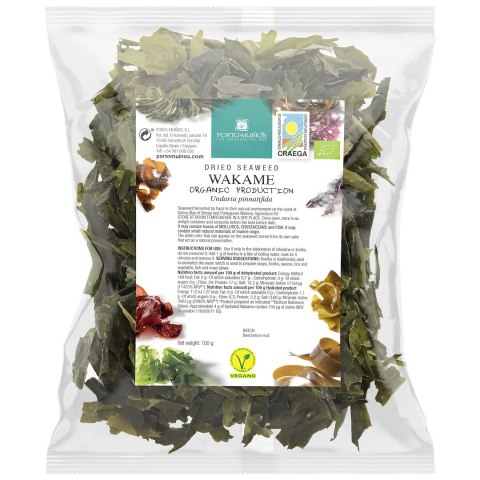 ALGI MORSKIE SUSZONE - WAKAME BIO 100 g (TOREBKA FOLIOWA) - PORTO MUINOS ALGI MORSKIE SUSZONE - WAKAME BIO 100 g (TOREBKA FOLIOWA) - PORTO MUINOS