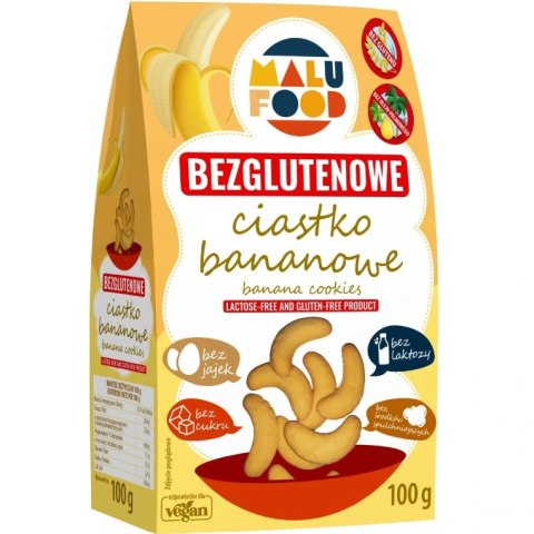 CIASTKA BANANOWE BEZ CUKRU BEZGLUTENOWE 100 g - MALU FOOD CIASTKA BANANOWE BEZ CUKRU BEZGLUTENOWE 100 g - MALU FOOD