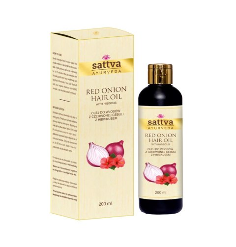 OLEJEK DO WŁOSÓW Z CZERWONEJ CEBULI Z HIBISKUSEM 200 ml - SATTVA OLEJEK DO WŁOSÓW Z CZERWONEJ CEBULI Z HIBISKUSEM 200 ml - SATTVA