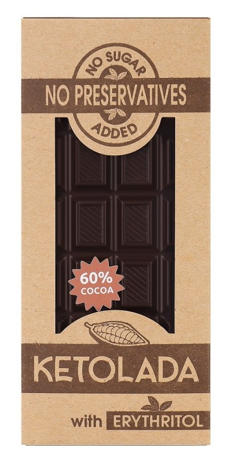 CZEKOLADA KETO BEZ DODATKU CUKRÓW 100 g - KETOLADA CZEKOLADA KETO BEZ DODATKU CUKRÓW 100 g - KETOLADA