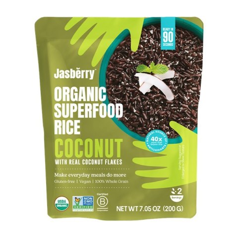 RYŻ EXPRESS JASBERRY RAZOWY Z PŁATKAMI KOKOSOWYMI BEZGLUTENOWY BIO 200 g - JASBERRY RICE (CALORIE WATCHERS) RYŻ EXPRESS JASBERRY RAZOWY Z PŁATKAMI KOKOSOWYMI BEZGLUTENOWY BIO 200 g - JASBERRY RICE (CALORIE WATCHERS)