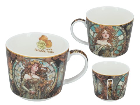 Filiżanka ze spodkiem - Inspirowana malarstwem A. Mucha (CARMANI)