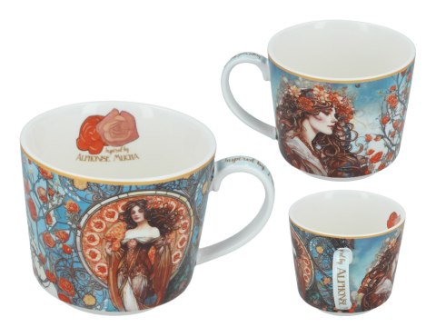 Filiżanka ze spodkiem - Inspirowana malarstwem A. Mucha (CARMANI)