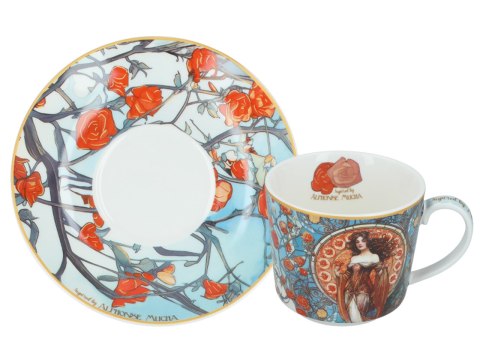 Filiżanka ze spodkiem - Inspirowana malarstwem A. Mucha (CARMANI)