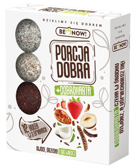 KULKI OWOCOWO - ORZECHOWE BEZ DODATKU CUKRÓW (12 x 12 g) 144 g - PORCJA DOBRA KULKI OWOCOWO - ORZECHOWE BEZ DODATKU CUKRÓW (12 x 12 g) 144 g - PORCJA DOBRA