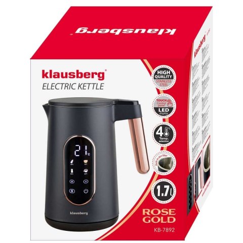 CZAJNIK ELEKTRYCZNY 1,7L KLAUSBERG KB-7892 LED REGULACJA TEMPERATURY CZAJNIK ELEKTRYCZNY 1,7L KLAUSBERG KB-7892 LED REGULACJA TEMPERATURY