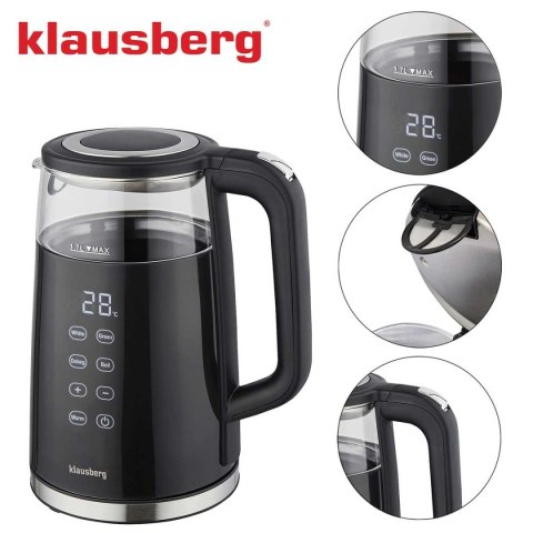 CZAJNIK ELEKTRYCZNY 1,7L KLAUSBERG KB-7894 LED REGULACJA TEMPERATURY CZAJNIK ELEKTRYCZNY 1,7L KLAUSBERG KB-7894 LED REGULACJA TEMPERATURY