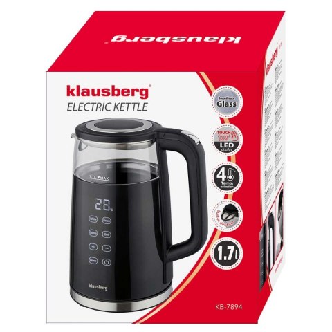 CZAJNIK ELEKTRYCZNY 1,7L KLAUSBERG KB-7894 LED REGULACJA TEMPERATURY CZAJNIK ELEKTRYCZNY 1,7L KLAUSBERG KB-7894 LED REGULACJA TEMPERATURY