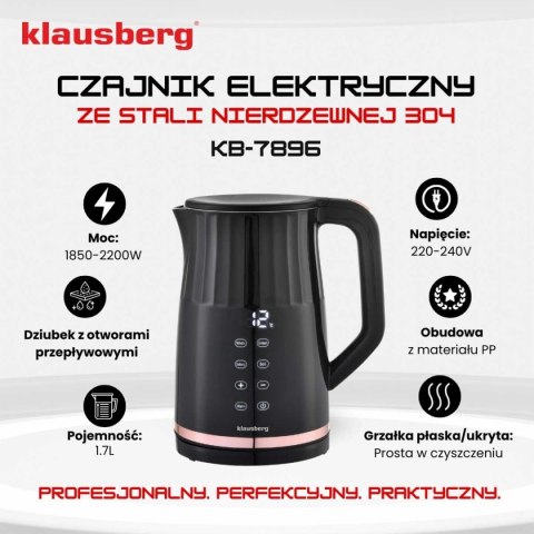 CZAJNIK ELEKTRYCZNY 1,7L KLAUSBERG KB-7896 LED REGULACJA TEMPERATURY CZAJNIK ELEKTRYCZNY 1,7L KLAUSBERG KB-7896 LED REGULACJA TEMPERATURY