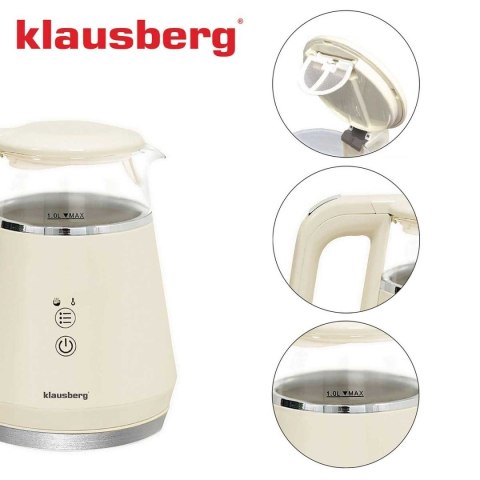 CZAJNIK ELEKTRYCZNY 1L KLAUSBERG KB-7893 LED REGULACJA TEMPERATURY CZAJNIK ELEKTRYCZNY 1L KLAUSBERG KB-7893 LED REGULACJA TEMPERATURY
