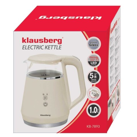 CZAJNIK ELEKTRYCZNY 1L KLAUSBERG KB-7893 LED REGULACJA TEMPERATURY CZAJNIK ELEKTRYCZNY 1L KLAUSBERG KB-7893 LED REGULACJA TEMPERATURY