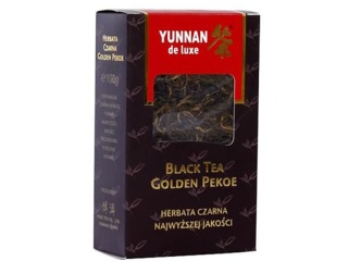 HERBATA CZARNA GOLDEN PEKOE LIŚCIASTA 100G YUNNAN TEA DE-LUX