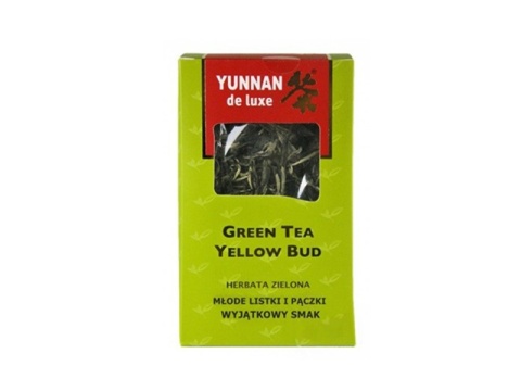 HERBATA ZIELONA LIŚCIASTA YELLOW BUD 100g YUNNAN TEA DE LUX HERBATA ZIELONA LIŚCIASTA YELLOW BUD 100g YUNNAN TEA DE LUX