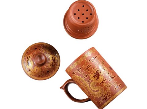 Kubek z zaparzaczem i przykrywką /smok/