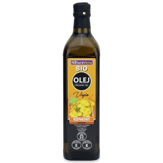 OLEJ RZEPAKOWY TŁOCZONY NA ZIMNO OMEGA-3 BIO 750 ml - NATURAVENA