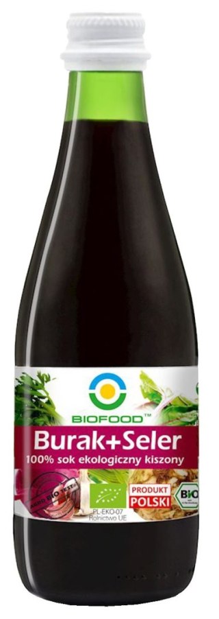 SOK Z BURAKÓW I SELERÓW KISZONYCH NFC BEZGLUTENOWY BIO 300 ml - BIOFOOD