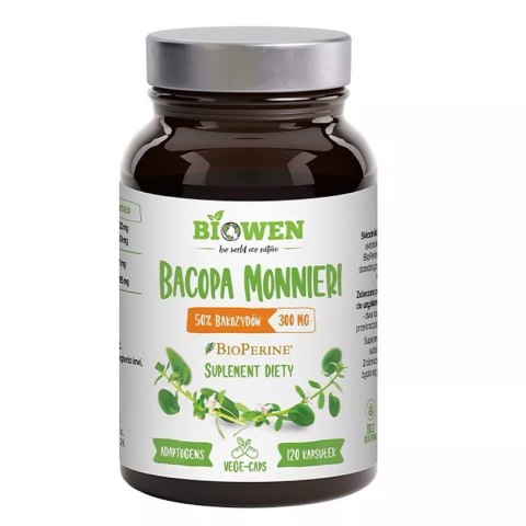 BACOPA MONNIERI EKSTRAKT (300 mg) BEZGLUTENOWY 120 KAPSUŁEK - BIOWEN