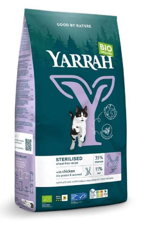 (DLA KOTA WYSTERYLIZOWANEGO) KARMA Z KURCZAKIEM I ŚLEDZIEM BIO 700 g - YARRAH