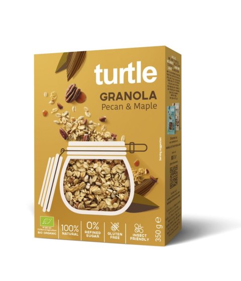 GRANOLA ORZECHY PEKAN - SYROP KLONOWY BEZGLUTENOWA BIO 350 g - TURTLE