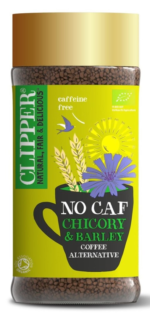 KAWA ZBOŻOWA INSTANT Z JĘCZMIENIEM I CYKORIĄ BIO 100 g - CLIPPER