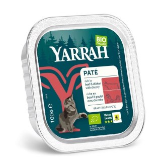 (DLA KOTA) PASZTET Z WOŁOWINY I KURCZAKA Z CYKORIĄ BIO 100 g - YARRAH