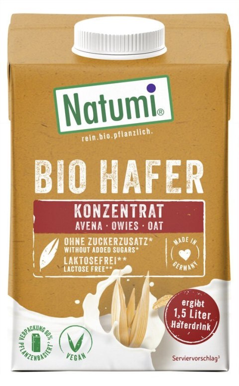 KONCENTRAT NAPOJU OWSIANEGO BEZ DODATKU CUKRÓW BIO 500 ml - NATUMI