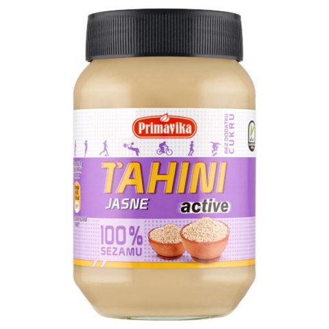 TAHINI JASNE ACTIVE (PASTA SEZAMOWA) BEZGLUTENOWE 460 g - PRIMAVIKA