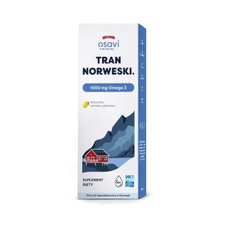 TRAN NORWESKI OMEGA-3 (1000 mg) O SMAKU CYTRYNOWYM 500 ml - OSAVI