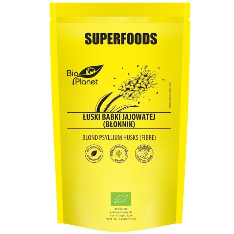 ŁUSKI BABKI JAJOWATEJ (BŁONNIK) BIO 100 g - BIO PLANET SUPERFOODS