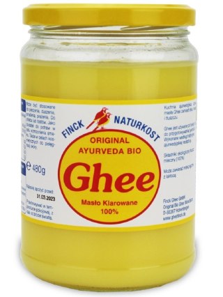 MASŁO KLAROWANE GHEE BIO 480 g (527 ml) - FINCK AYURVEDA