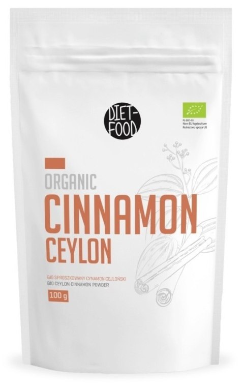 CYNAMON CEJLOŃSKI MIELONY BIO 100 g - DIET-FOOD
