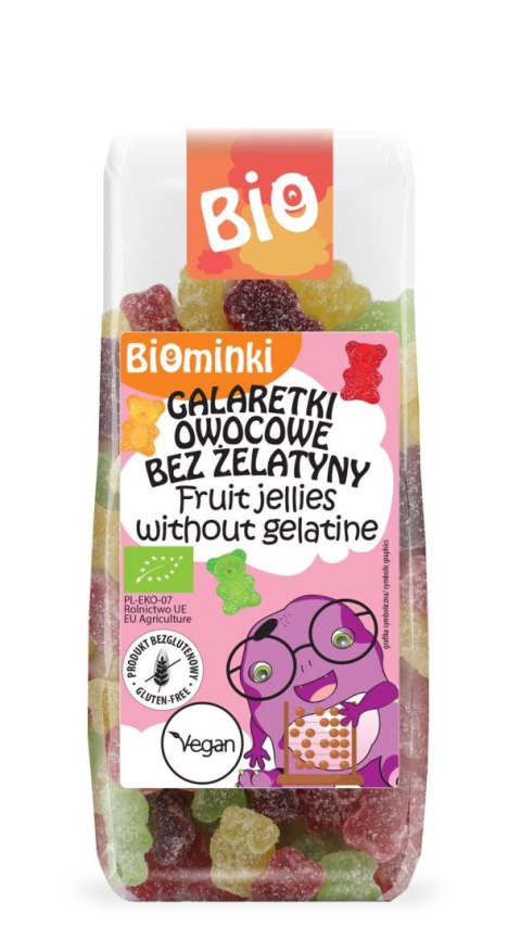 GALARETKI OWOCOWE BEZ ŻELATYNY BEZGLUTENOWE BIO 100 g - BIOMINKI