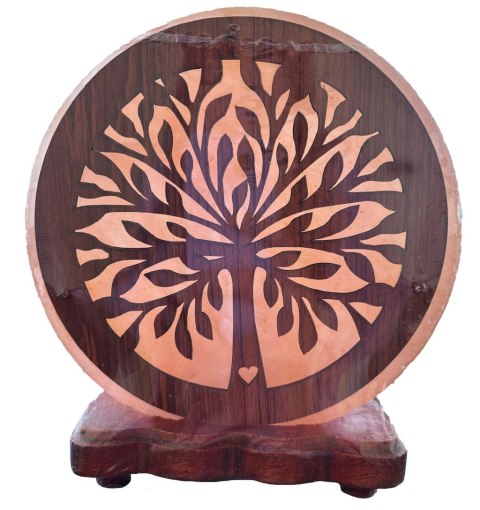 LAMPA SOLNA Z MOTYWEM DRZEWA ok. 4 kg - HIMALAYAN SALT