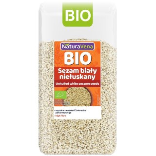 SEZAM BIAŁY NIEŁUSKANY BIO 250 g - NATURAVENA