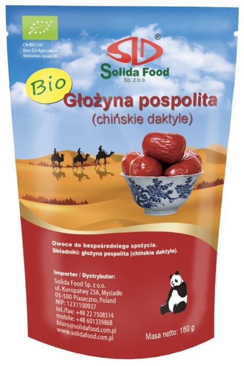 GŁOŻYNA POSPOLITA SUSZONA BIO 180 g - SOLIDA FOOD
