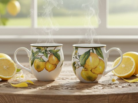 Kubek beczka - Cytryny (CARMANI)