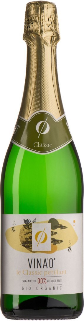 WINO BEZALKOHOLOWE LE CLASSIC PETILLANT BIAŁE PÓŁWYTRAWNE MUSUJĄCE BIO 750 ml - VINA0