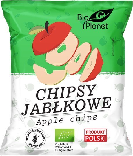 CHIPSY JABŁKOWE BEZGLUTENOWE BIO 100 g - BIO PLANET