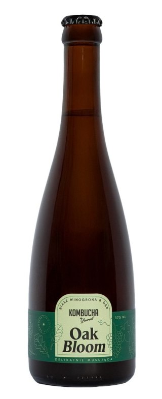 KOMBUCHA OAK BLOOM NA PŁATKACH DĘBU O SMAKU BIAŁYCH WINOGRON BIO 375 ml - KOMBUCHA BY LAURENT