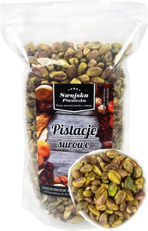 PISTACJE ŁUSKANE SUROWE CAŁE 500G SWOJSKA PIWNICZKA
