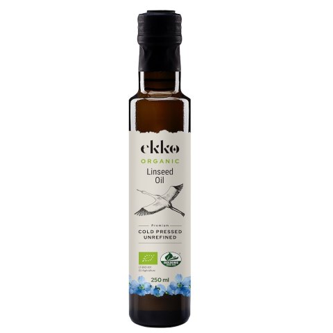 OLEJ LNIANY TŁOCZONY NA ZIMNO OMEGA-3 BIO 250 ml - EKKO