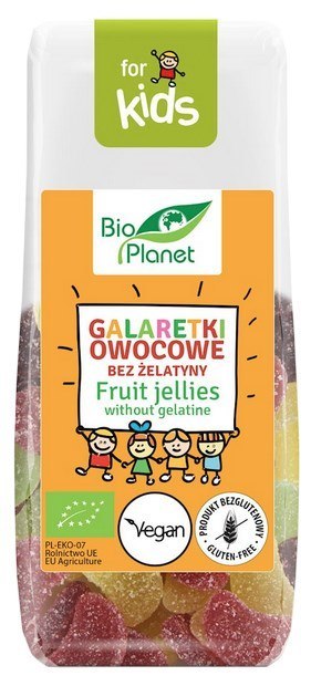 BIO PLANET Galaretki owocowe bez żelatyny BIO 100g