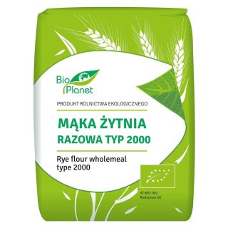 BIO PLANET Mąka żytnia razowa typ 2000 BIO 1kg