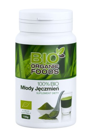 100% BIO Młody jęczmień 150g (sproszkowany sok) BIO ORGANIC FOODS