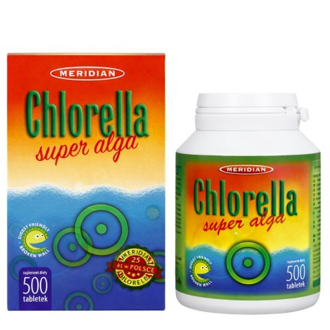 Chlorella algi prasowane 500tabl. (broken cell wall) MERIDIAN