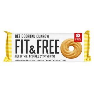 FIT&FREE Herbatniki cytrynowe bez cukru 120g CUKRY NYSKIE