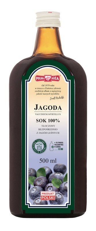 JAGODA sok 100% 500ml bez dodatku cukru POLSKA RÓŻA