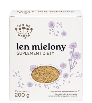 Len mielony odtłuszczony złoty 200g INSTYTUT WNiRZ