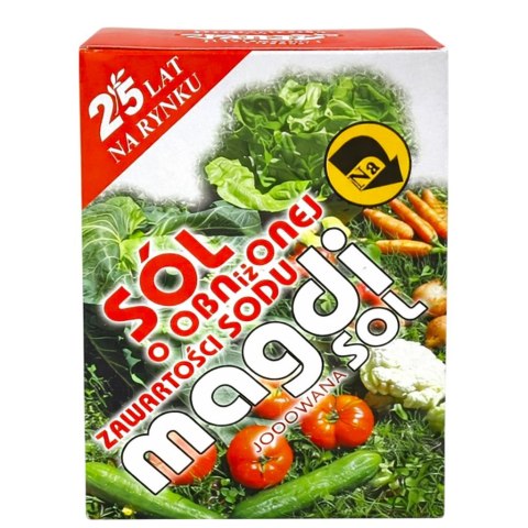 MAGDISOL Sól o obniżonej zawartości sodu jodowana 500g